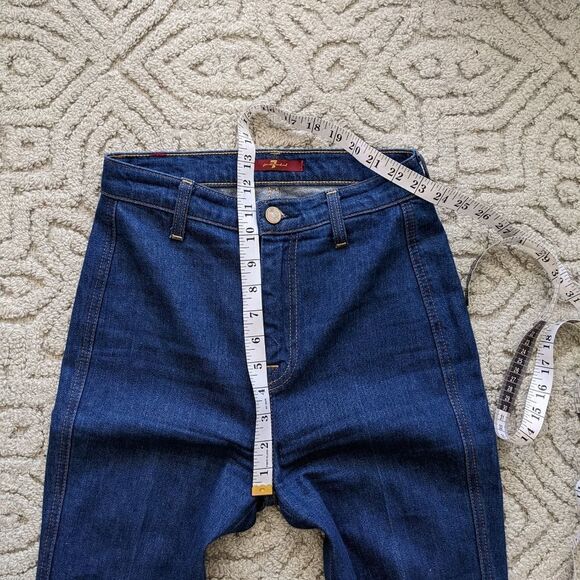 7 FOR ALL MANKIND High Rise Straight Leg Jeans Sz 25 - Picture 12 of 12